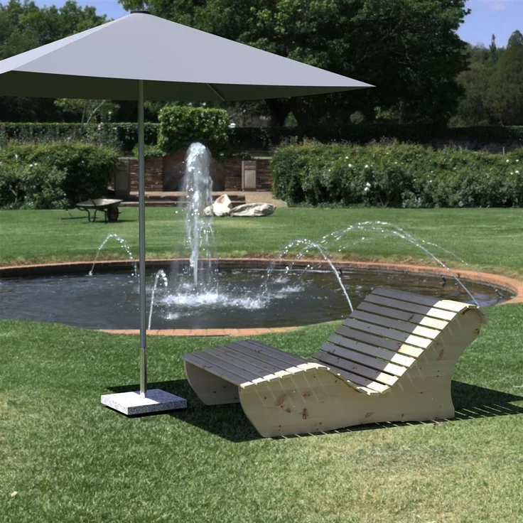 Relaxliege "Sigi" Gartenliege Massivholz Zirbe gerade 140cm – Bild 1
