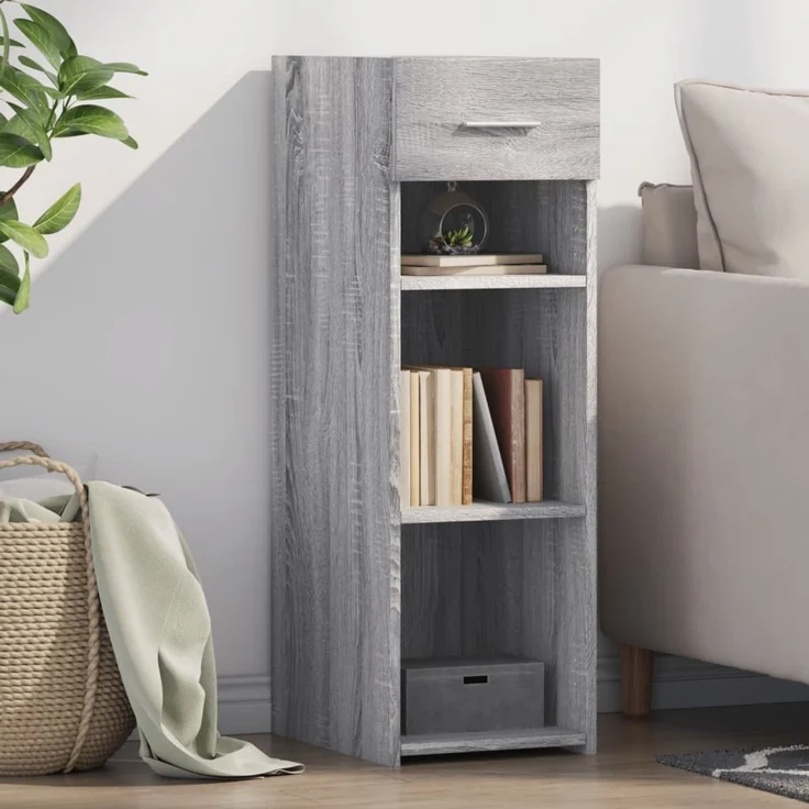 vidaXL Sideboard Grau Sonoma 30x42,5x93 cm Holzwerkstoff 846311 – Bild 1
