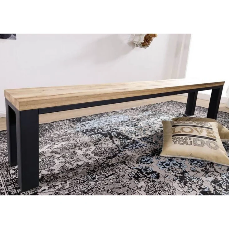 Bank Wildeiche 160x35x45 natur geölt VILLANDERS #123 – Bild 2