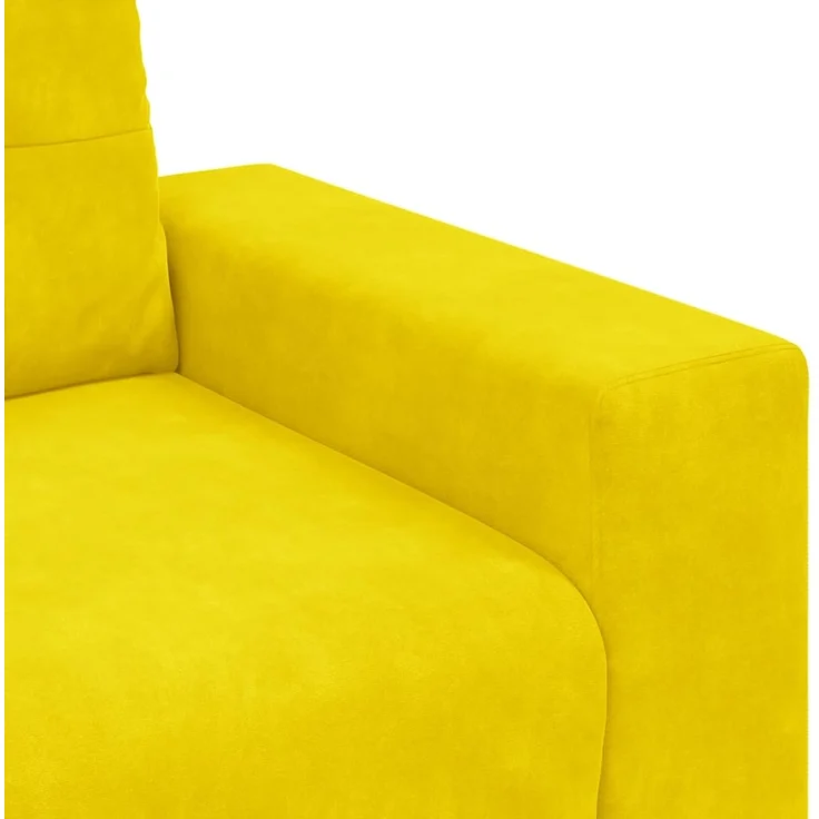 vidaXL Zweisitzer-Sofa Gelb 180x77x82 cm Samt 4105128 – Bild 7