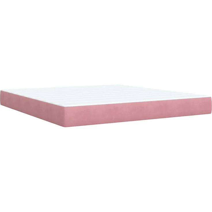 vidaXL LED-Speicherbett mit Matratze Rosa 180x200 cm Samt 3460091 – Bild 7