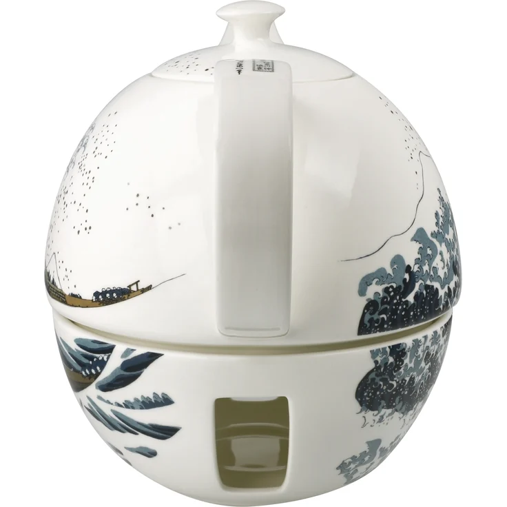 Goebel / Hokusai- Die Große Welle,Teekanne mit Stövchen,24,5cm x 16,0cm x 19,0cm / Fine Bone China / 24,5cm x 16,0cm x 19,0cm – Bild 3