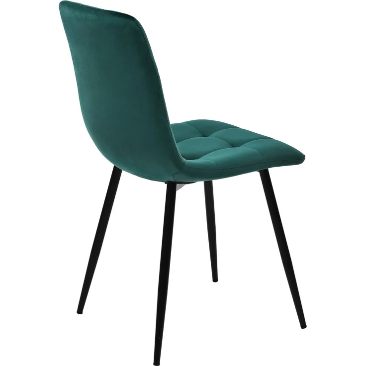 4-teiliges Grün Esszimmerstuhl-Set Samt mit Metallgestell, Küchenstuhl, Loungesessel, komfortabel, robust, elegant, vielseitig – Bild 9