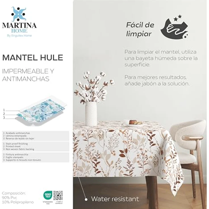 Martina Home Tischdecke, Wachstuch, Botanic, einzigartig, 180x140 cm – Bild 5