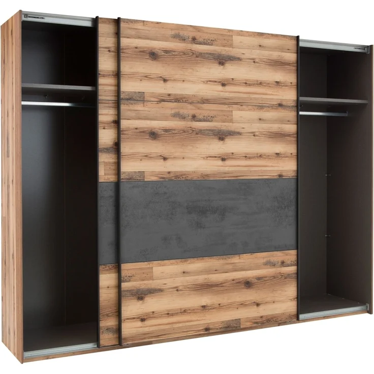 Schlafzimmer-Set >ALICANTE< (2-teilig) Alpine / Beton, Schrank 270x210x60, Bett 305,6x99,5x213,4 – Bild 8