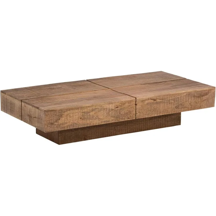 Amberley Couchtisch aus Mangoholz, Natur, 140x30 cm, Robuster Echtholz-Charme