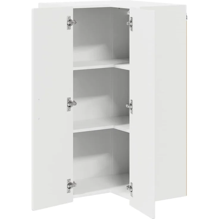 vidaXL Wand-Eckschrank PORTO Hochglanz-Weiß 57 x 57 x 100 cm 885519 – Bild 5