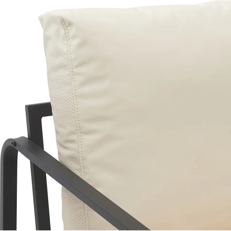 CLP Lounger Manea mit Metallgestell,creme Kunstleder – Bild 7