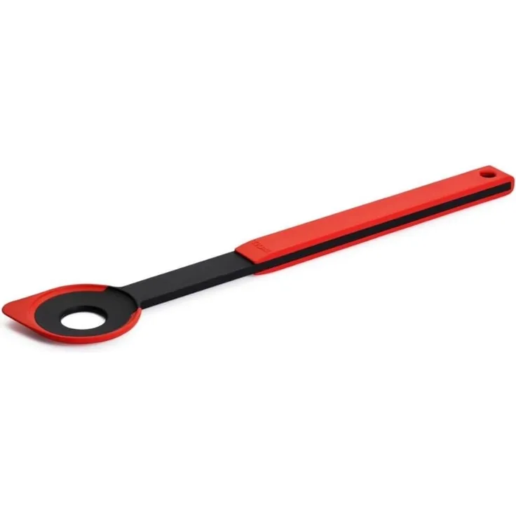 WOLL CookIt Lochlöffel mit Silikonrand, Länge 32,5 cm, Silikon mit glasfaserverstärktem Kern, für alle Herdarten & Pfannen, spülmaschinengeeignet & hitzebeständig bis 220 °C