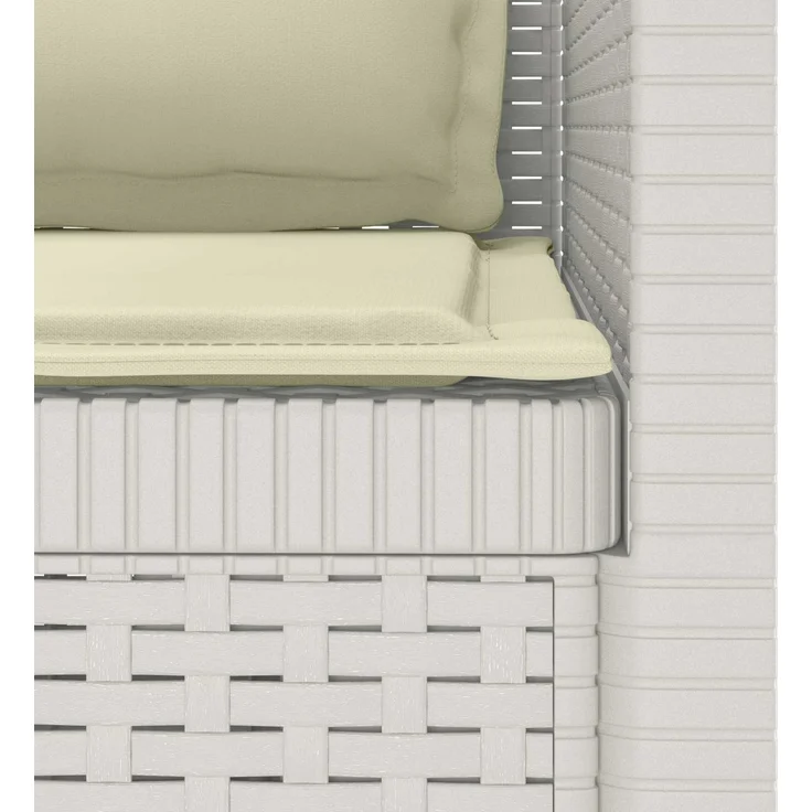 vidaXL 1-Sitzer Sessel mit Kissen Rattan-Look PP Weiß 8011876 – Bild 7