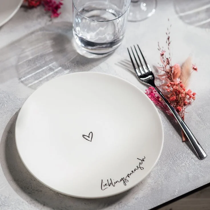 Villeroy & Boch Statement Frühstücksteller Lieblingsmensch ø 21,2 cm 6er Set – Bild 2