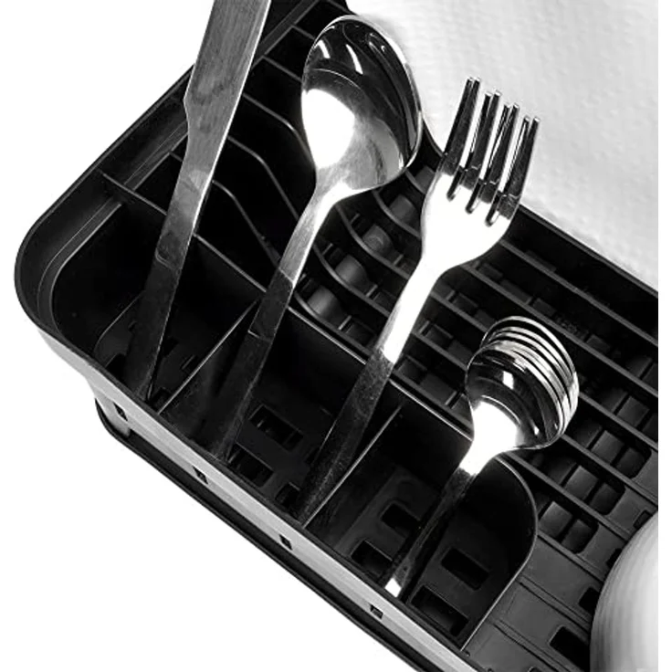 Vilde Abtropfgestell für Geschirr Abtropfständer mit Auffangschale (schwarz loft) 39 8x31x12 cm – Bild 6