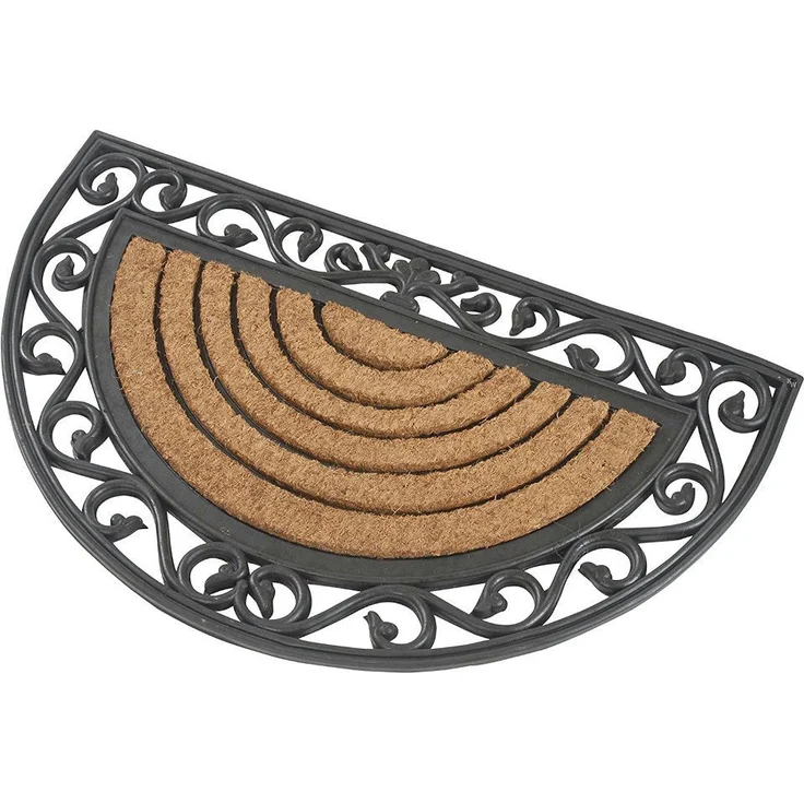 Kai Wiechmann Fußmatte Premium Fußabtreter halbrund 76 x 46 cm als Tür Schmutzfangmatte, halbrund, antibakterieller und rutschfester Türvorleger – Bild 5