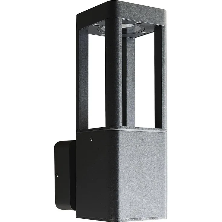 Heitronic 501333 LED Wandleuchte Toskana II anthrazit quadratisch 3000K IP65