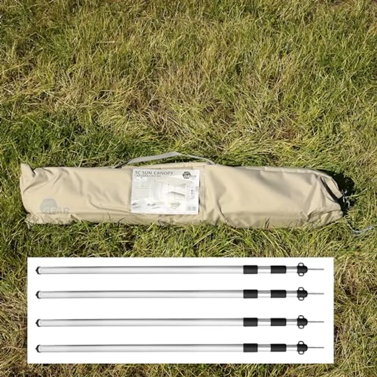 yourGEAR Sonnensegel your GEAR Caravan Tarp TC 500 x 240 - Wohnwagen Baumwoll-Sonnensegel – Bild 9
