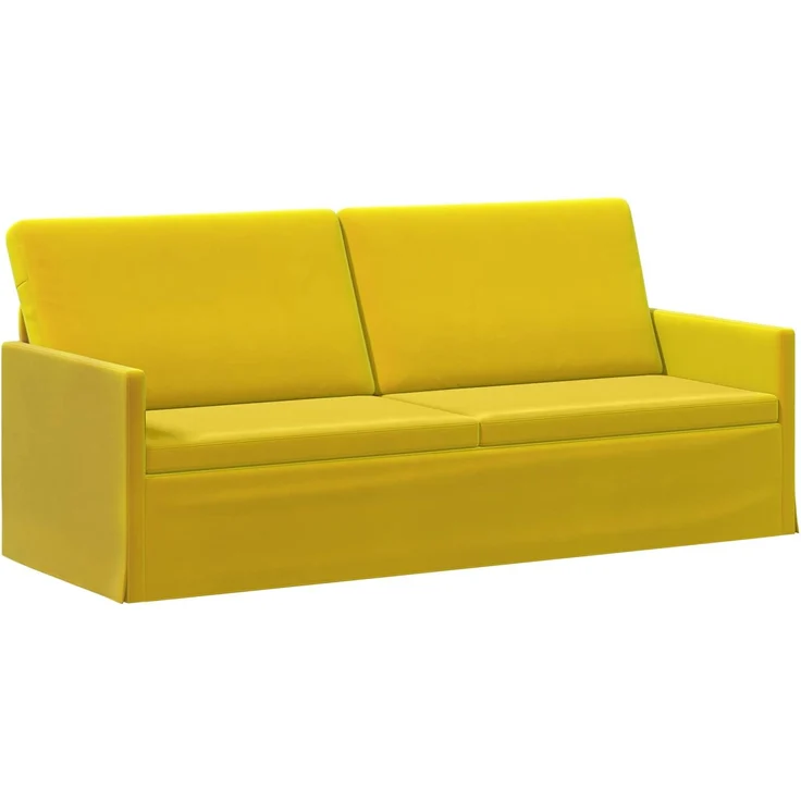 vidaXL 3-Sitzer Sofa Gelb 190 x 81 x 82 cm Samt (V) 42041127 – Bild 1