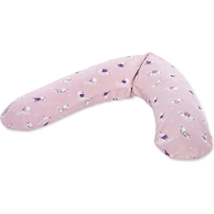 Theraline Ersatzbezug für Stillkissen Das Komfort 180 cm, Vöglein-Motiv, Rosé, 100% Baumwolle, Oeko-Tex Standard 100 zertifiziert