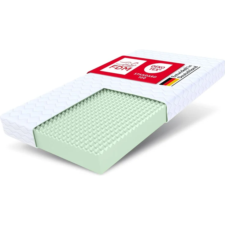 FDM PICCHI Schaumstoffmatratze 140x190 cm Matratze 12 cm Höhe Härtegrade H3 (Mittelhart) Polyurethanschaum Zweiseitig Bezug Abnehmbar Waschbar – Bild 1