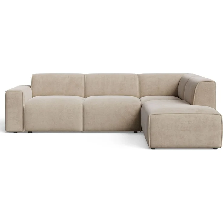 GrainGold Ecksofa L-Form Eluno, Set, Couch, mit Rückenlehne, T30-Schaum, und Wellenfedern, Modern Stil – Bild 2