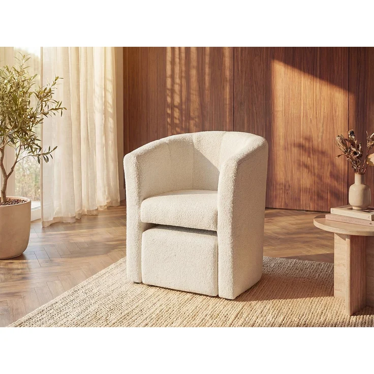 Vente-unique - JOVANA - Sessel mit gerader Rückenlehne - Plastik - Kunststoff (PVC) - Weiß - 65 x 64 x 74 cm – Bild 2