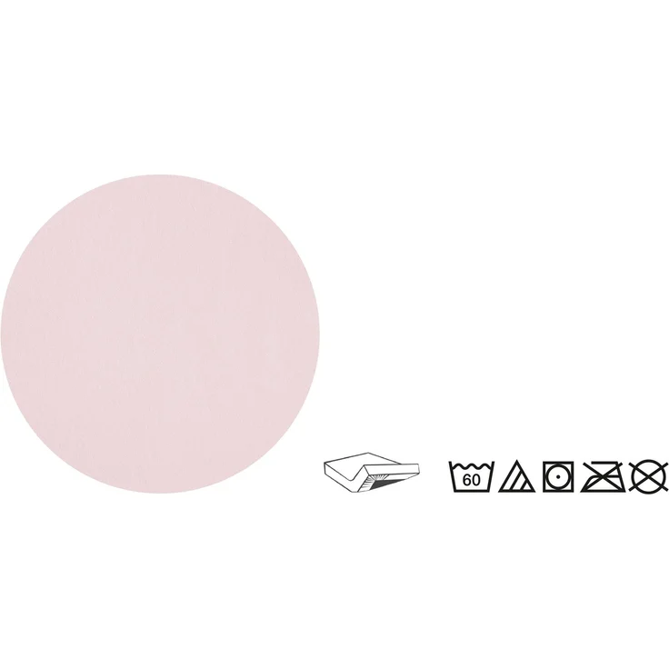 biberna Jersey-Elastic-Spannbetttuch 0077866, rose, 1x 120x200 cm - 130x220 cm – Bild 4