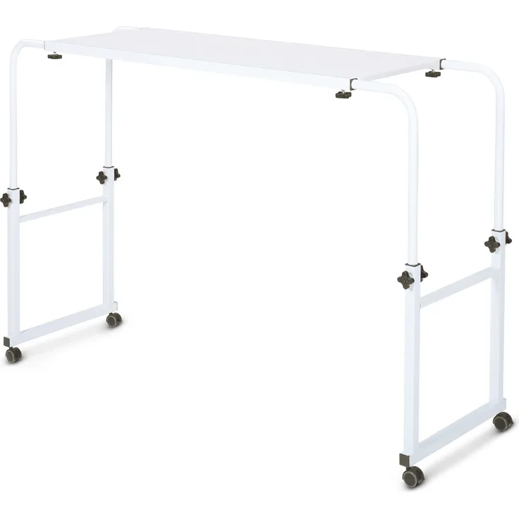 aktivshop Wangentisch Über-Betttisch auf Rollen (Breite 119-190 cm & Höhe 78-120 cm), höhenverstellbar, breitenverstellbar