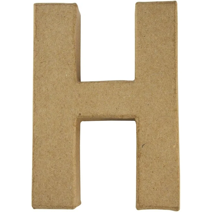 Pappmaché Buchstabe H FSC Recycled100%, 15x10,5x3cm – Bild 1