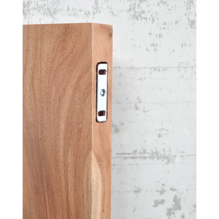 FINEBUY Wandregal FB31351, mit Baumkante Akazie Massivholz 40 cm hängend, Hängeregal schwebend, Schweberegal Wand Wohnzimmer – Bild 5