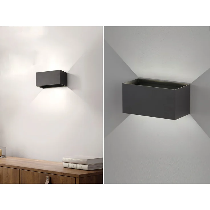 Fischer & Honsel 30516 LED Außenwandleuchte Wallo sandschwarz IP44 3000K – Bild 1