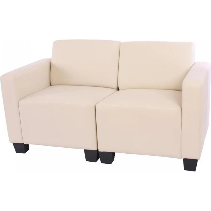 MCW 2-Sitzer Sofa, Beige, Textil, Moderner Lounge-Stil, Bequeme Polsterung, 136x76x72 cm