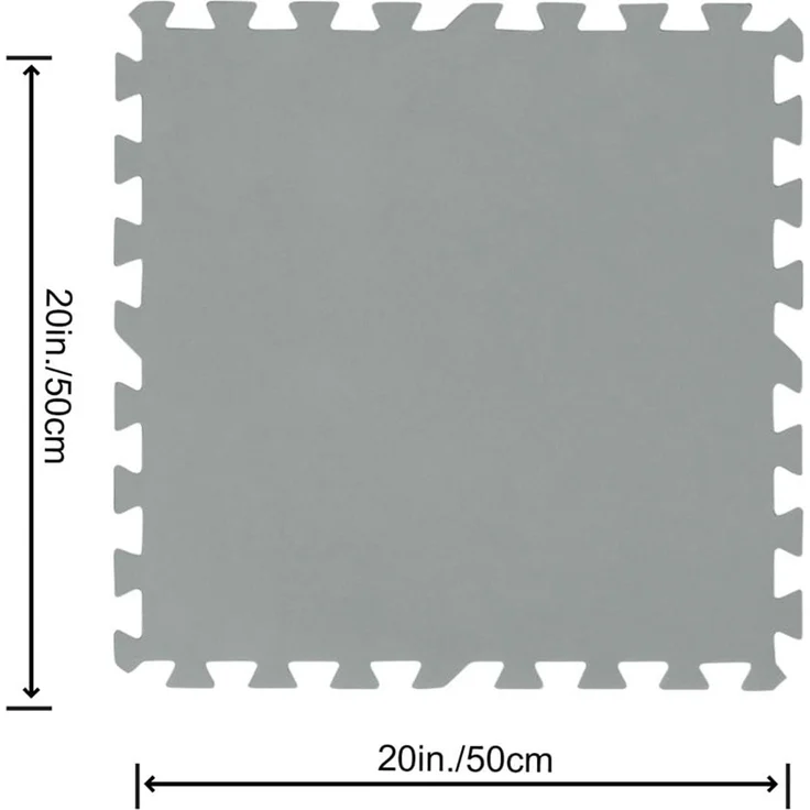 Bestway | Flowclear Pool-Bodenschutzfliesen | 9 Stück á 50 x 50 cm | Grau | ideal um Schutz des Poolbodens und des Rasens – Bild 2