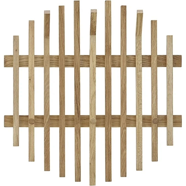 Garderoben-Set >BANTRY< in naturfarben, Eiche massiv geölt - 95x45x35cm (BxHxT) – Bild 4