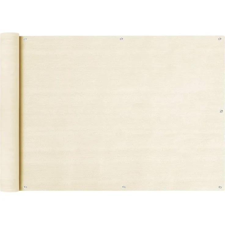 vidaXL Balkon Sichtschutz Creme 75x300 cm HDPE