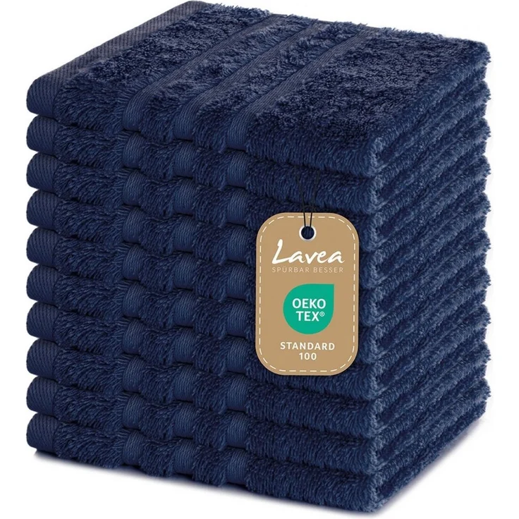 Lavea Seiftuch Elena, 30x30cm aus 100% Baumwolle, einzigartig weiche Seiftücher (Set, 10-St), ideal für die schonende Reinigung von Gesicht und Händen – Bild 1