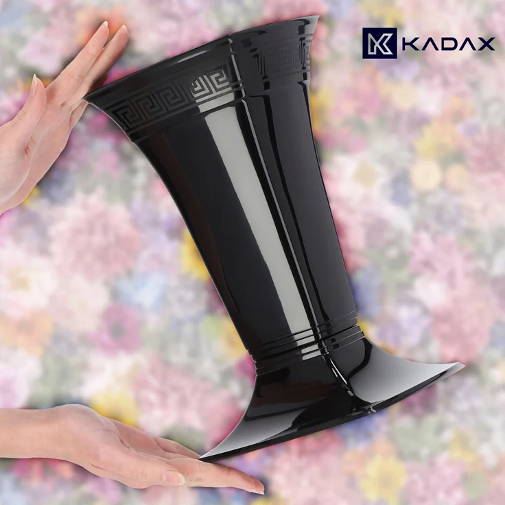KADAX Vase für Friedhofsgrab, Grabsteinfläschchen, 30 cm, Schwarz – Bild 4