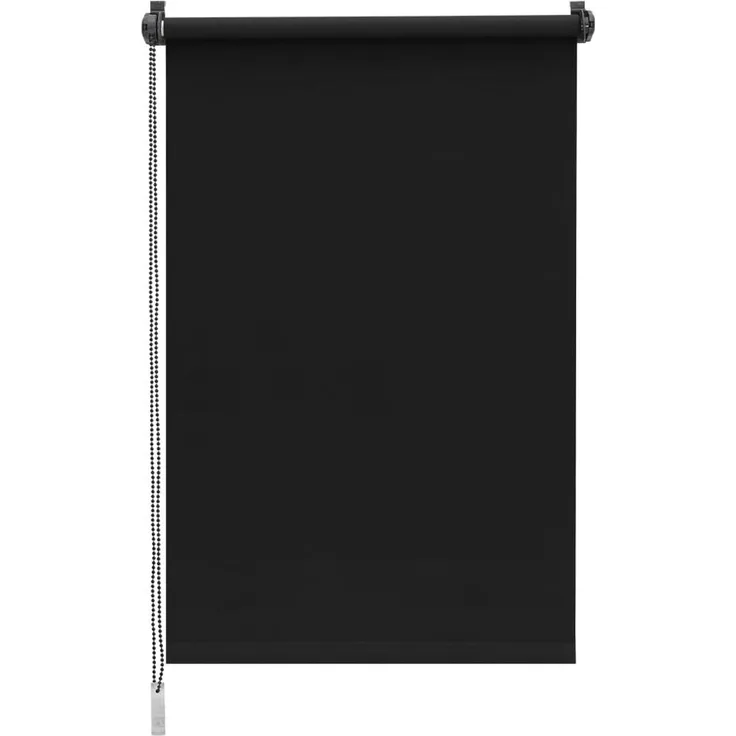 Sekey Verdunklungsrollo ohne Bohren Klemmfix 110 cm breit, Seitenzugrollo Hitzeschutz Sichtschutz und Sonnenschutz Wandmontage Deckenmontage Klemmrollo für Fenster & Tür, 110x160 cm, Schwarz