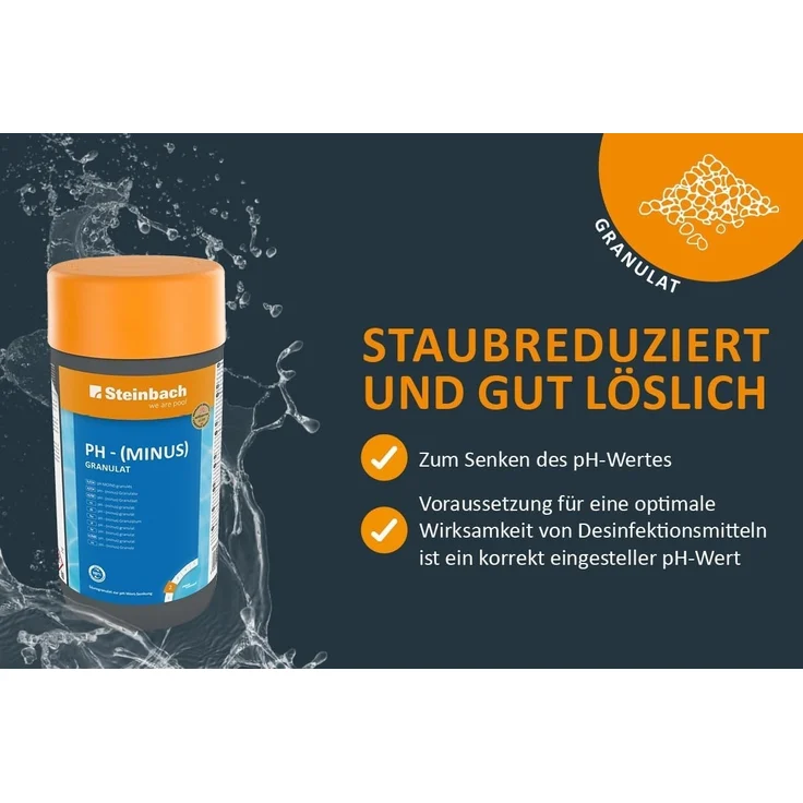STEINBACH | Wasserpflege Starter Set I Pool Chlor Starterset für Einsteiger I Mini-Multitabs, Kristallklar, Dosierschwimmer, Testkit, pH-Senker & Chlorgranulat | Pool-Zubehör-Set für Anfänger – Bild 5