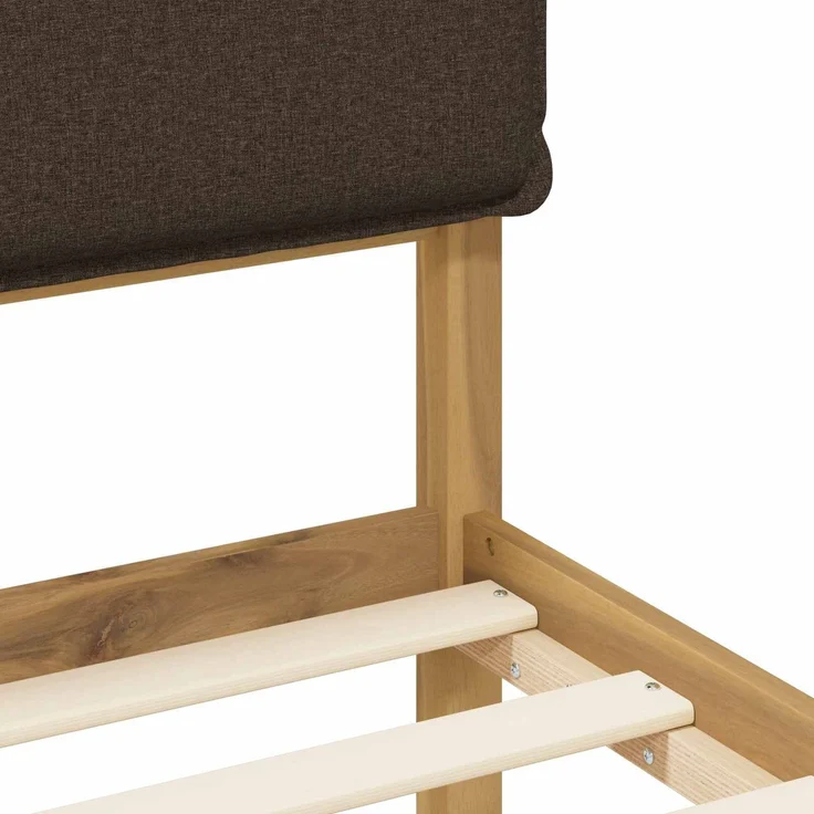 vidaXL Bettgestell mit gepolstertem Kopfteil Weiß gewaschen und Taupe 903901 – Bild 8