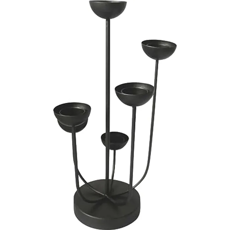Lesli Living Kerzenständer Mira 45,5 cm Schwarz 441254
