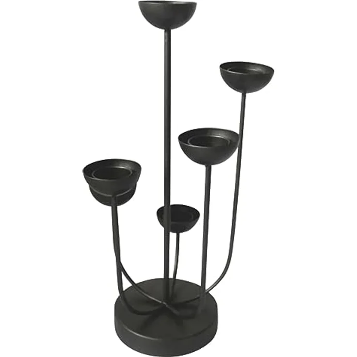 Lesli Living Kerzenständer Mira 45,5 cm Schwarz 441254 – Bild 1