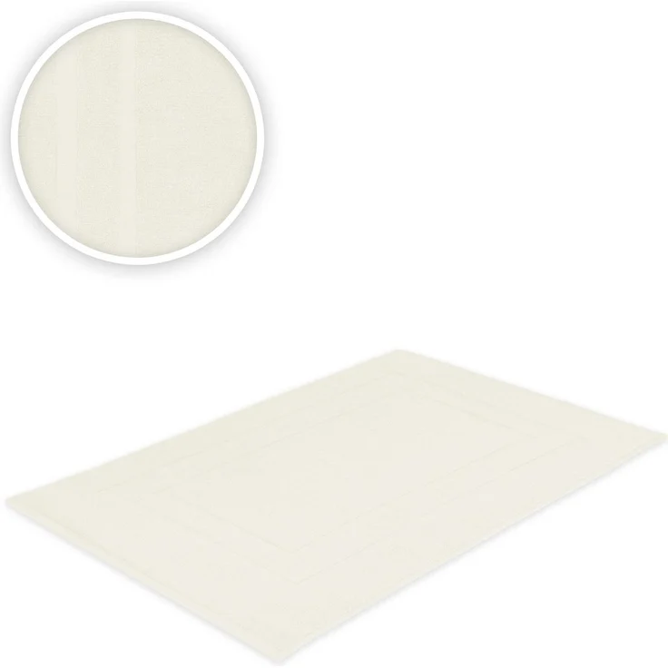 Badvorleger 1 Stück 50 x 80 cm Naturweiss – Bild 2