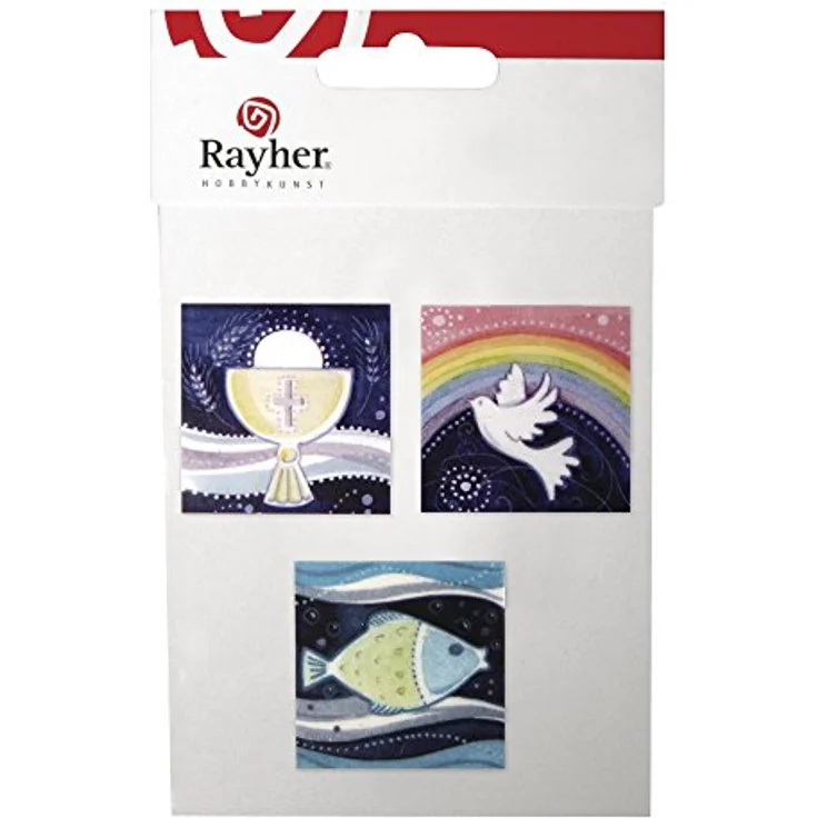 Wachsmotiv christliche Motive, 4x4cm, Kelch,Taube,Fisch,. (2,06 € pro 1 Stück) – Bild 2