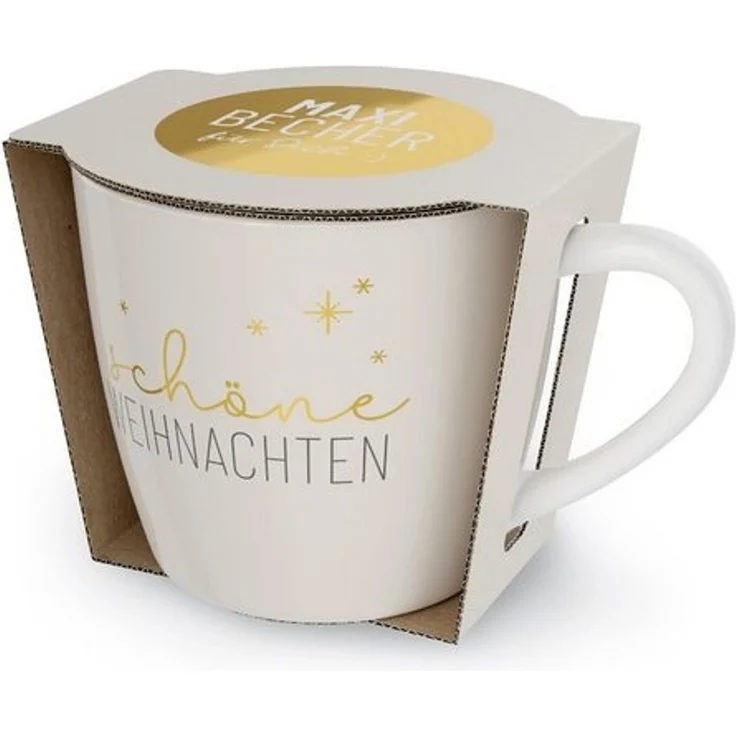 Weihnachtstasse Kaffeetasse Kaffee Tee Tasse Becher 400ml la vida Cosy Christmas Kristall 910196