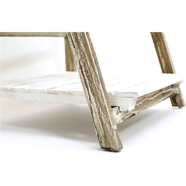Klappregal aus Holz, weiß / braun, Shabby Chic, 3 Böden – Bild 9
