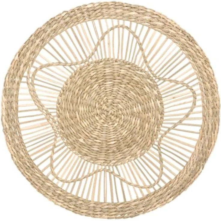 ATMOSPHERA CREATEUR D'INTERIEUR Wanddekoration Seagrass Set, 3 Stück D 18/28/38 cm, Beige – Bild 3
