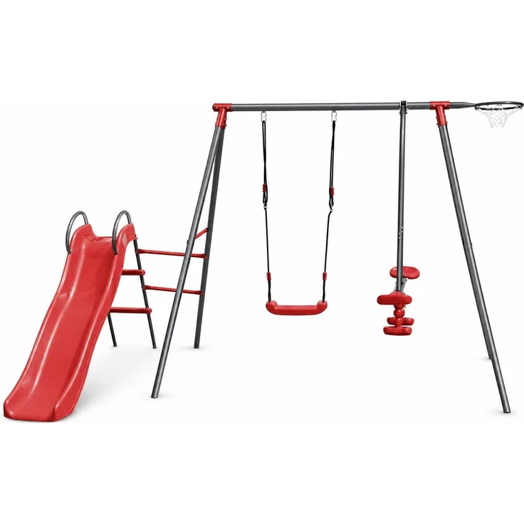 Spielplatz aus Metall für Kinder |Schaukel, Rutsche, Basketball #4541 – Bild 2