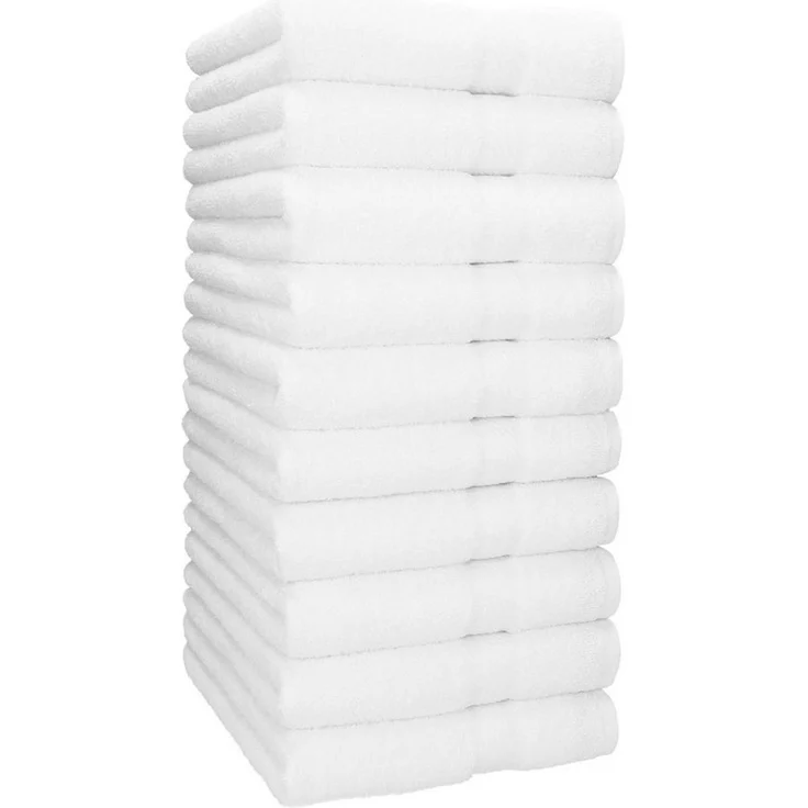Betz Handtücher 10 Stück Handtuch-Set 50x100cm Farbe Weiß, 100% Baumwolle – Bild 5