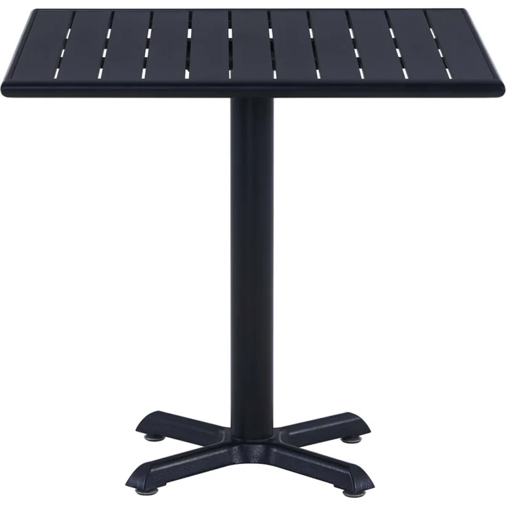 Gartentisch, Balkontisch, Beistelltisch Schwarz 80 x 80 x 75 cm – Bild 3
