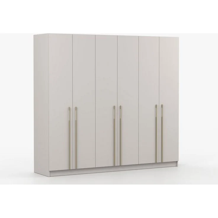 Deine Möbel 24 Schlafzimmer-Set MIRELO Komplettschlafzimmer in Cashmere, (Set, 5-tlg, Kleiderschrank 230 cm breit), Kleiderschrank Kommode 2x Nachttisch Doppelbett 160x200 – Bild 4