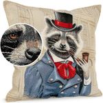 ANRO Dekokissen Kissenhülle MIT oder OHNE Füllung Kissenbezug Zierkissen, Kissenüberzug ohne Füllung Gobelin 45x45cm Dachs bunt